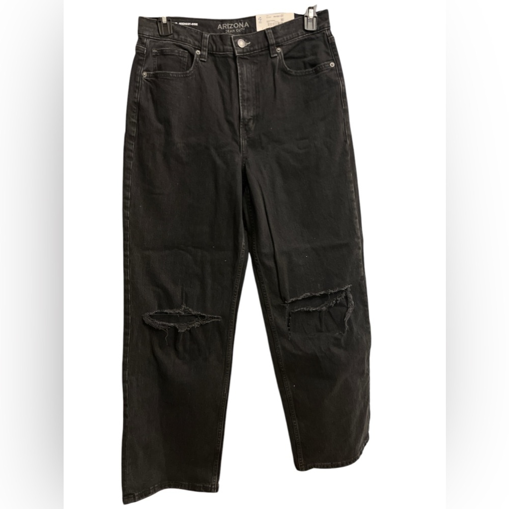 Arizona Jean Co. Women’s Denim Skater Jean Size 13 Black Thunder Highest-Rise